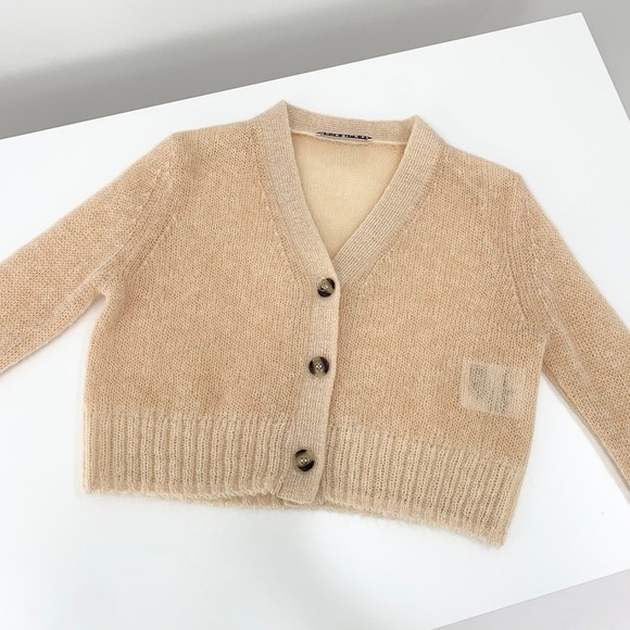 🍁ACNE STUDIOS mesh cardigan blush beige - Picture 10 of 15